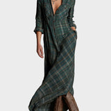 Luna - Dugačka karirana haljina